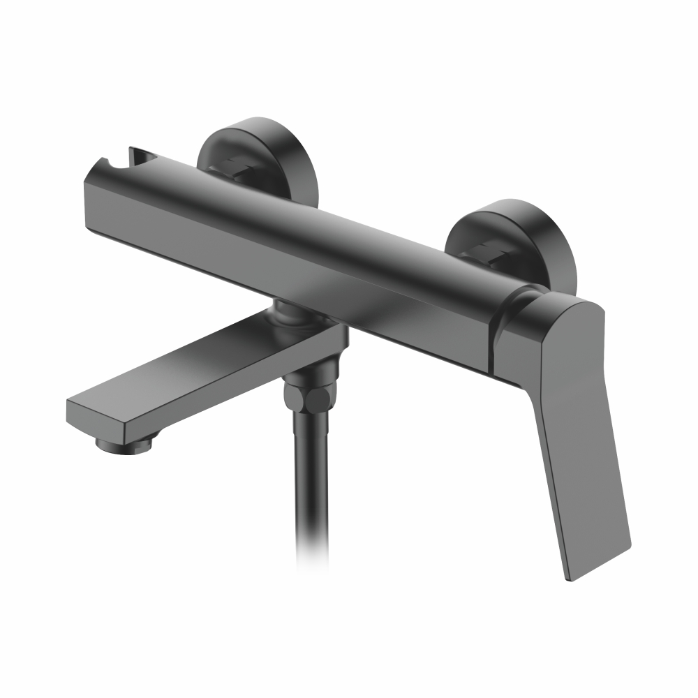 3185D Смеситель Ванна LEDEME шар,  корот поворотный излив (оруж сталь)