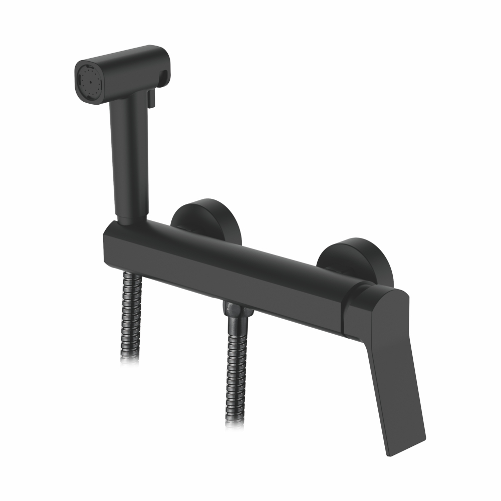 5285B Смеситель Гигиенический душ LEDEME настенный шар  (черный)