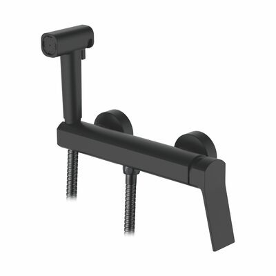 5285B Смеситель Гигиенический душ LEDEME настенный шар  (черный)