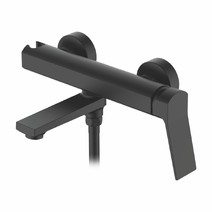 3185B Смеситель Ванна LEDEME шар,  корот поворотный излив (черный)