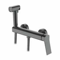 5285D Смеситель Гигиенический душ LEDEME настенный шар  (оруж сталь)