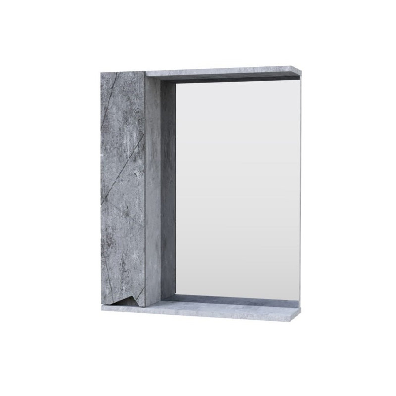 Зеркало-шкаф SANTREK HOME "Джой-50" (Бетон светлый) Левый 520х700х175