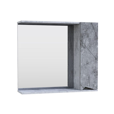Зеркало-шкаф SANTREK HOME "Джой-60" (Бетон светлый) Правый 620х700х175