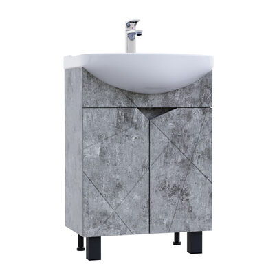 Подстолье SANTREK HOME "Джой-50" (Бетон светлый) 2 двери под умывальник "Ладога-50" 470х800х282