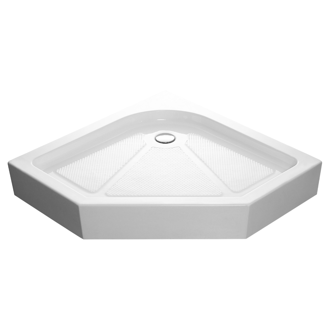 Поддон акриловый  SANTREK AQUA-PNT-900 Пента , белый, 900*900*140 + сифон в комплекте