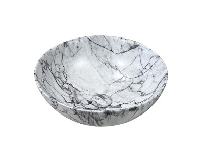 Раковина накладная HOLLER K-6224-SZ7 (400*400*150мм) белый мрамор