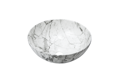 Раковина накладная HOLLER K-6224-SZ7 (400*400*150мм) белый мрамор