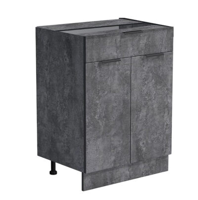 Рабочий стол 60 цвет Бетон темный (1 ящик) без столешницы SANTREK HOME (ЛДСП)