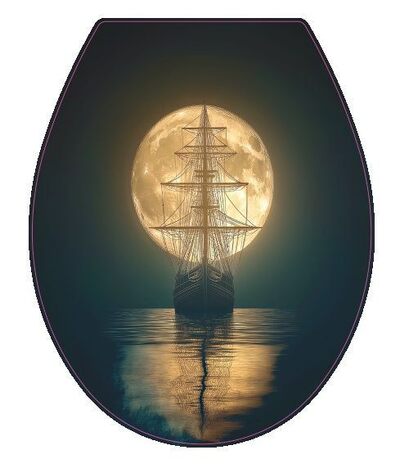 Сиденье д/унитаза жесткое КЛАССИК "Парусник"