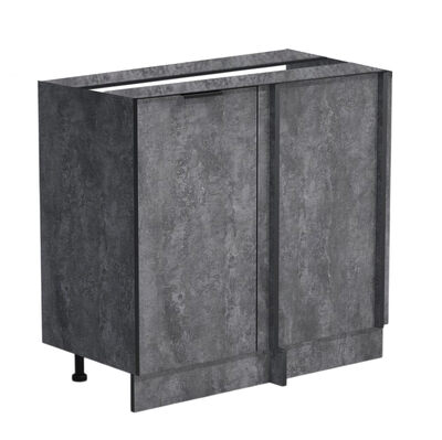 Рабочий стол угловой универсальный 100 цвет Бетон темный без столешницы SANTREK HOME (ЛДСП)