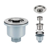 Д-11021 Выпуск для кухни 3 1/2 с корзиной для мусора, выход 1 1/2