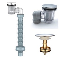 Д-6331Т Сифон для раковины с выпуском клик-клак (универсальный)