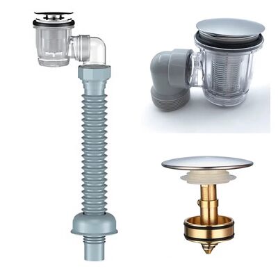 Д-6331Т Сифон для раковины с выпуском клик-клак (универсальный)