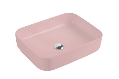 Раковина накладная HOLLER K-M6509PIK (500*400*130мм), розовый матовый