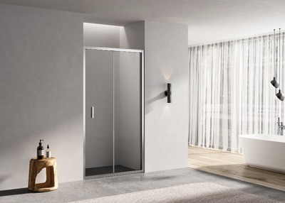 Душевое ограждение SANTREK AQUA Lea -SD-900-C-Chrome 900*1850 Прямое стекло Прозр 6 мм, профиль Хром