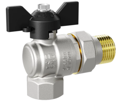 Кран вода LD Pride 1" г/ш баб американка УГЛОВОЙ LD 47.206.25 