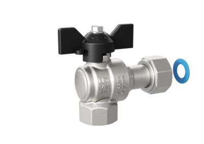 Кран вода LD Pride 1/2" г/г баб с накидной гайкой УГЛОВОЙ LD 47.246.15