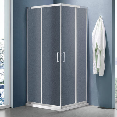 Душевое ограждение SANTREK AQUA Lea-CR-900*800-G-Chrome 900*800*1850 Г-обр. стекло Грейп 5мм, профиль Хром 