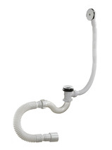 А-20089 Cифон для ванны (обвязка) ОРИО 1 1/2"х40,"клик-клак",с перел. и гиб. трубой 40-40/50 (S-тип)
