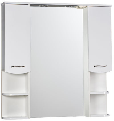 Зеркало-шкаф SANTREK HOME "ДИАНА 100" (белый), с подсветкой, два шкафчика 1000х1050х200