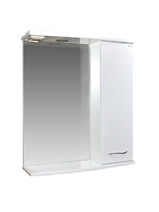 Зеркало-шкаф SANTREK HOME "ДИАНА 60" (белый), правый, с подсветкой 600х730х200