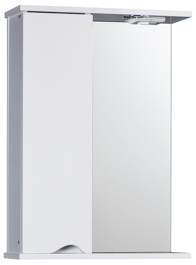 Зеркало-шкаф SANTREK HOME "Bello-C 50" с подсветкой левый (белый) 500х728х190