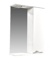 Зеркало-шкаф SANTREK HOME "Bello-C 50" с подсветкой правый (белый) 500х728х190