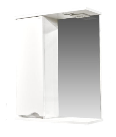 Зеркало-шкаф SANTREK HOME "Bello-C 60" с подсветкой левый (белый) 600х700х190