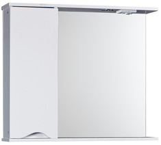 Зеркало-шкаф SANTREK HOME "Bello-C 80" с подсветкой левый (белый) 800х700х190