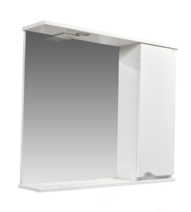 Зеркало-шкаф SANTREK HOME "Bello-C 80" с подсветкой правый (белый) 800х700х190
