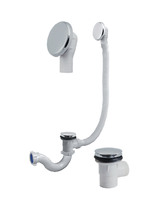 А-2108 Cифон для ванны (обвязка) ОРИО 1 1/2"х40,"клик-клак",с перел. (S-тип)