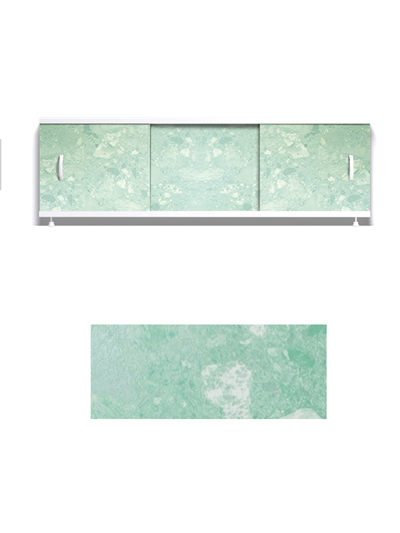 Экран под ванну "Оптима" 1,5 м пластик (21 - салатовый мрамор) Alavann