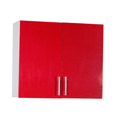 Шкаф для посуды 80 красный металлик фасад МДФ SANTREK HOME