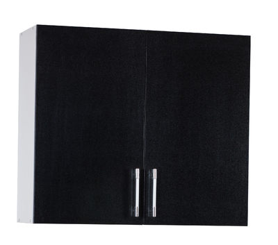 Шкаф для посуды 80 черный металлик (с сушкой) фасад МДФ SANTREK HOME