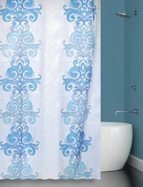 Штора для ванн BATH 180х180 (DAMASK) голубой (21245/0-P) (15)