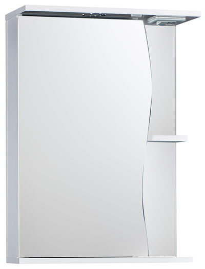 Зеркало-шкаф SANTREK HOME "Волна 500 С" (с подсветкой) левый 500*700*234