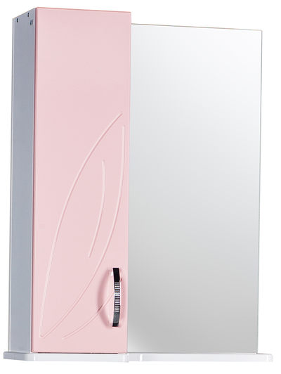 Зеркало-шкаф SANTREK HOME "Весна 60" левый (розовый) 570*717*230