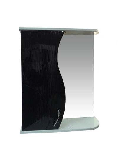 Зеркало-шкаф SANTREK HOME "ALLESSANDRO-55" Левый 550х732х150 (белый/черный)