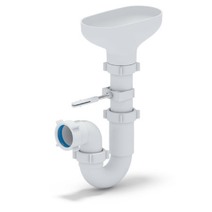 DR0100 Сифон АНИ Пласт 1 1/2 * 40 прямоточный с разрывом струи