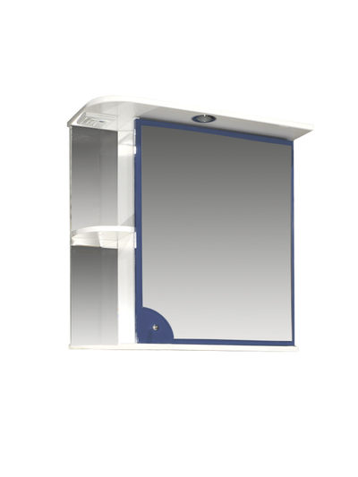 Зеркало-шкаф SANTREK HOME "Макарена-65" С с подсветкой правый (синий) 650*700*265