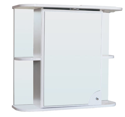 Зеркало-шкаф SANTREK HOME "Макарена-75" С с подсветкой левый (белый) 750*700*280