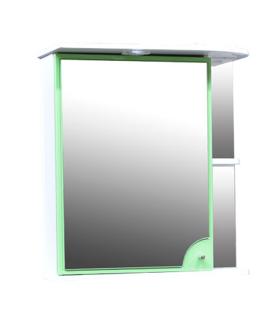 Зеркало-шкаф SANTREK HOME "Макарена-75" С с подсветкой левый (салатовый) 750*700*280