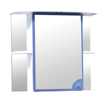 Зеркало-шкаф SANTREK HOME "Макарена-75" С с подсветкой левый (синий) 750*700*280