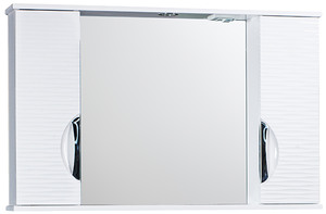 Зеркало-шкаф SANTREK HOME "Джульетта-100" 3D Волна (белый) 1000х650х165