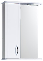 Зеркало-шкаф SANTREK HOME "Мальта-50" белое левое с подсветкой ЗМ50БЛ 500х722х190