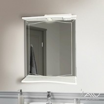 Зеркало с полкой "MONACO 60-01" Белый Alavann