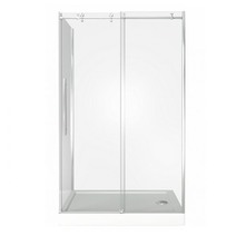 Душ.ограждение GOOD DOOR PUERTA WTW-130-С-СH Прямое стекло Прозрач(б/поддона и автослива) (1 часть - WTW-130) ***