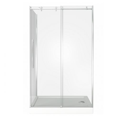 Душ.ограждение GOOD DOOR PUERTA WTW-130-С-СH Прямое стекло Прозрач(б/поддона и автослива) (1 часть - WTW-130) ***