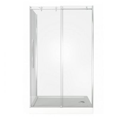 Душ.ограждение GOOD DOOR PUERTA WTW-130-С-СH Прямое стекло Прозрач(б/поддона и автослива) (1 часть - WTW-130) ***