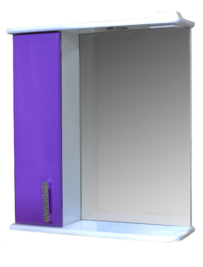 Зеркало-шкаф "Марта-55" левый (Фиолетовый) 550*725*180